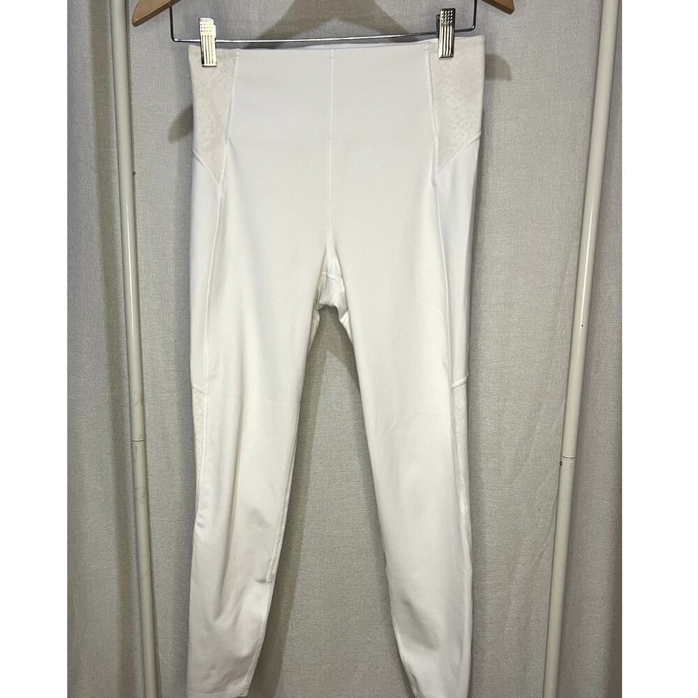 Athleta Stay Fly Reflective 7/8‎ Tight Leggings White Snake High Waist